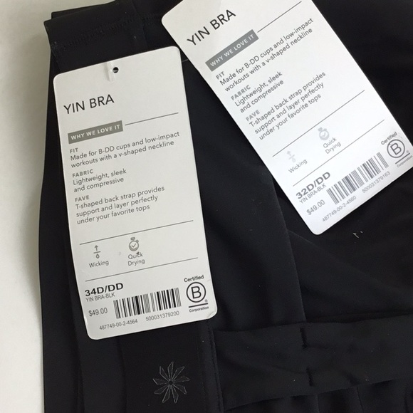 Athleta Yin Bra Wireless Sports Bra D/DD New - Picture 4 of 7